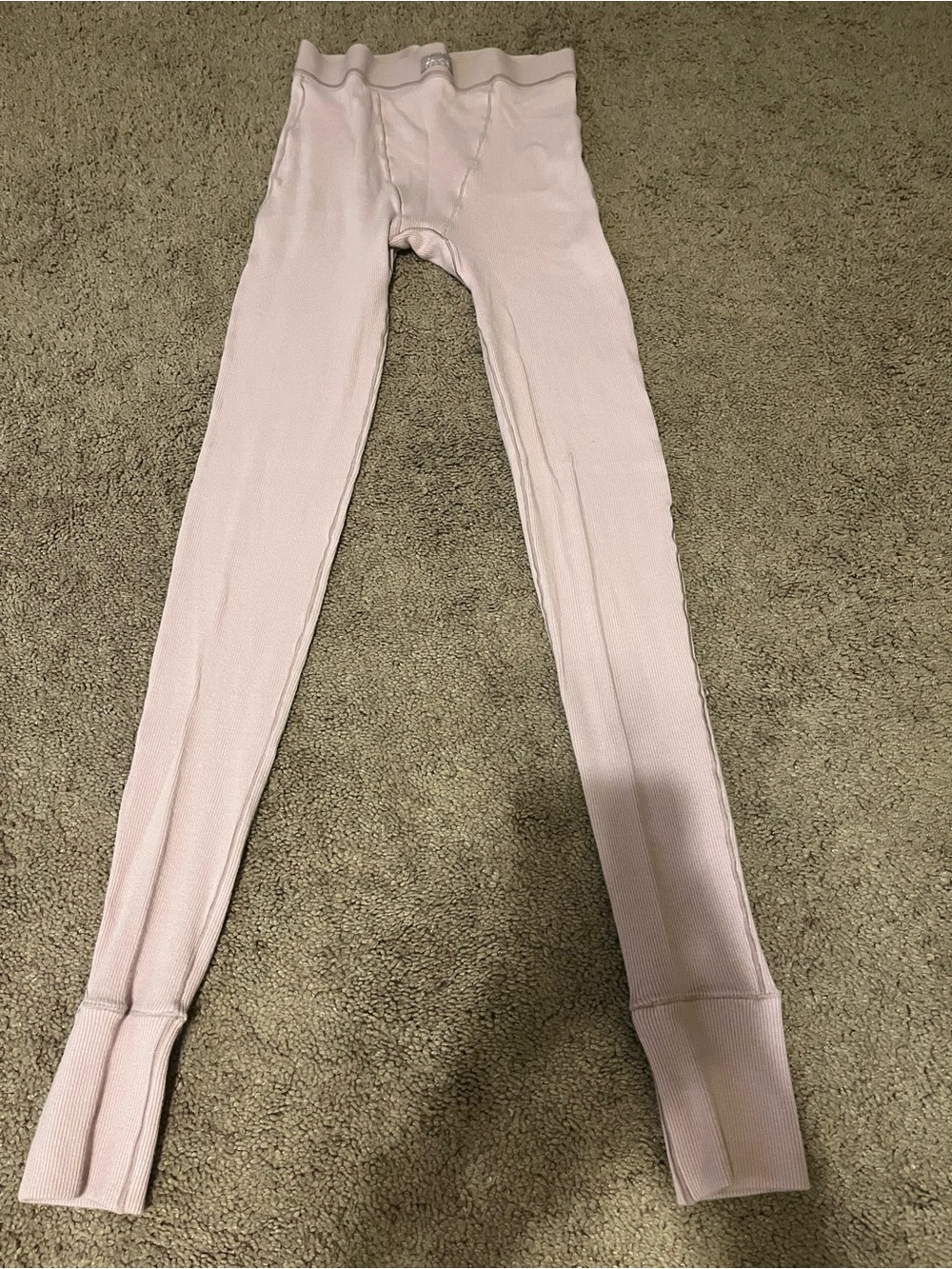 SKIMS Light Pink Ribbed Leggings size XS